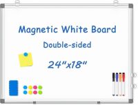 Magnetic Double-Sided White Board, 24" x 18"