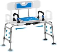 Tub Transfer Bench and Shower Chair with Non Slip Aluminum Body