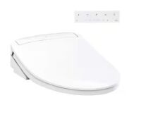 TOTO KS6 Washlet Electric Heated Bidet Seat for Elongated Toilet in Cotton White