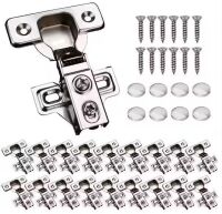 20-Pack Soft Close Cabinet Door Hinges, 100 Degree Opening Angle