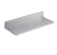 VEVOR 8.6 in. x 24 in. Stainless Steel Wall Mounted Floating Shelving with Backsplash, 44 lbs. Load Capacity