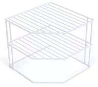 Lot of (3) Smart Design 3-Tier Kitchen Corner Shelf Rack, 9 x 8 in.
