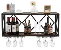 39-Bottle Wall Mounted Wine Rack Display Shelf Glass Holder