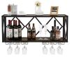 39-Bottle Wall Mounted Wine Rack Display Shelf Glass Holder