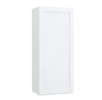Hampton Bay Courtland 18 in. W x 12 in. D x 42 in. H Assembled Shaker Wall Kitchen Cabinet in Polar White