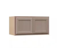 Hampton Bay Recessed Panel 30 in. W x 12 in. D x 15 in. H Assembled Wall Bridge Cabinet in Unfinished