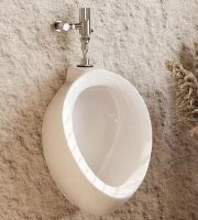 Hanikes Round 0.125 GPF High-Efficiency Urinal with Top Spud in White