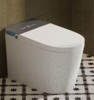 ULIKA Elongated Luxury Smart Toilet with Bidet Seat, Auto Open and Close, Auto Flush, Foot Sensor Operation - Lid Hinge Damaged