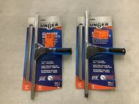 Lot of (2) Unger 18 in. EZ Change Squeegee with 12 in. Interchangeable Blade