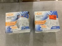 Lot of (2) HDX 13 Gallon Scented Flex Drawstring Kitchen Trash Bags (140-Count)