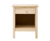 StyleWell 1-Drawer Unfinished Natural Pine Wood Nightstand (25 in. H x 20 in. W x 16.5 in. D)