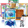 Kids 4-in-1 Science Project Kit, STEM & STEAM DIY Maze, Water, Spider, Battery Lab Experiments