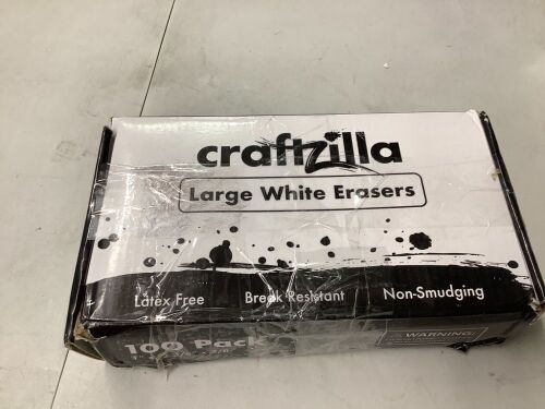 Craftzilla Large White Erasers