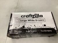 Craftzilla Large White Erasers