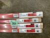 Set of 4 - Oak Hardwood 1-7/16 in. x 72 in. Carpet Trim Transition Strip - 4