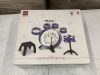 Kids Starter Drum Set w/ Bass Drum, Tom Drums, Snare, Cymbal, Stool, Drumsticks - 2