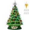 Pre-Lit Ceramic Tabletop Christmas Tree with Lights- 15in