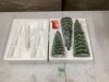 Set of 3 Pre-Lit Ceramic Tabletop Christmas Trees - 2
