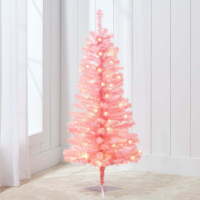 4ft Prelit Colored Christmas Tree, Artificial Tree Holiday Decor w/ LED Lights