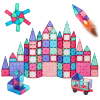 110-Piece Kids Magnetic Tiles Set, Educational Building STEM Toy w/ Case