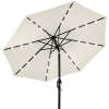 Solar LED Lighted Patio Umbrella w/ Tilt Adjustment, UV-Resistant - 10ft