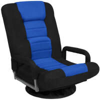 Gaming Floor Chair w/ 360-Degree Swivel, Armrest, Adjustable Backrest
