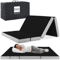 Twin Folding Portable Onyx Black Mattress Topper w/ Plush Foam - 4in