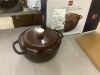 Cast-Iron Dutch Oven Kitchen Cookware w/ Enamel, Handles - 6qt - 2