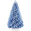 6' Snow Flocked Colorful Artificial Pine Christmas Tree w/ Foldable Metal Base