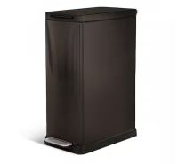 Home Zone Living 11.9 Gal. Stainless Steel Step-On Kitchen Metal Trash Can with Soft Close Lid - Small Dent
