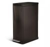 Home Zone Living 11.9 Gal. Stainless Steel Step-On Kitchen Metal Trash Can with Soft Close Lid - Small Dent
