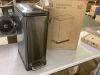Home Zone Living 11.9 Gal. Stainless Steel Step-On Kitchen Metal Trash Can with Soft Close Lid - Small Dent - 2