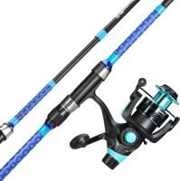 3 Piece Baitfeeder Combo Surf Fishing Rod Combo Medium/Heavy Travel Spinning Rod with 4000 Size Reel