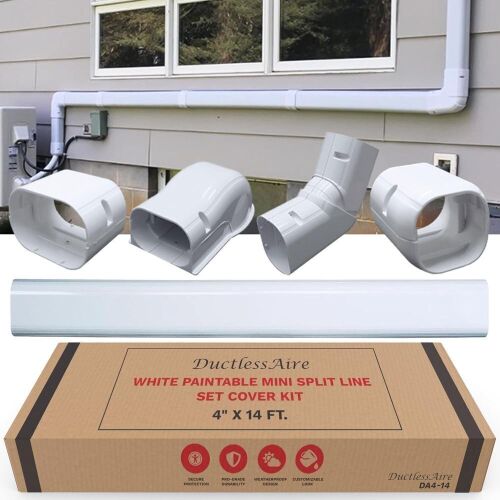 Hide-A-Line Mini Split Line Set Cover Kit, 4" x 14'