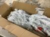 6' Pre-Lit Hinged Artificial White Pine Christmas Tree w/ Lights, Metal Stand - 3
