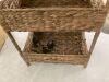 3-Tier Water Hyacinth Rolling Utility Cart w/ Weaved Baskets - 4