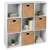 9-Cube Bookshelf, 13.5in Storage Display w/ Removable Panels, Customizable