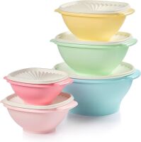 Tupperware Heritage Collection, 10 Piece Food Storage Container Set in Vintage Colors