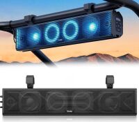 Ehaho 25 Inch UTV Bluetooth Sound Bar with RGB Lighting, IP66 Waterproof, Compatible with Polaris RZR Can-Am