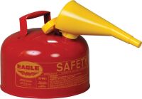 Eagle 2.5 Gallon Type I Red Safety Gas Can for Gasoline with Flame Arrester, Self-Closing Lid, and F-15 Funnel