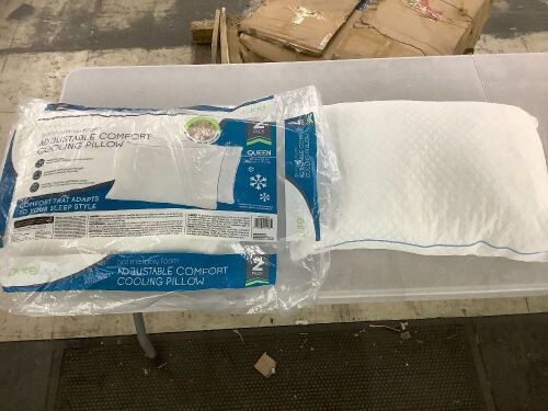 PureLux Gel Memory Foam Adjustable Comfort Cooling Pillow, 2 Pack