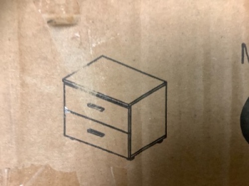 Woody Home 2 Drawer Side Table/Dresser, E-Commerce Return, Sold as is