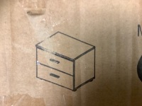 Woody Home 2 Drawer Side Table/Dresser, E-Commerce Return, Sold as is