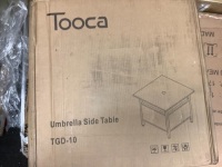 Tooca Umbrella Side Table, Appears New, Sold as is