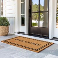 Barnyard Designs Natural Coco Coir Heavy Duty Welcome Doormat 48"