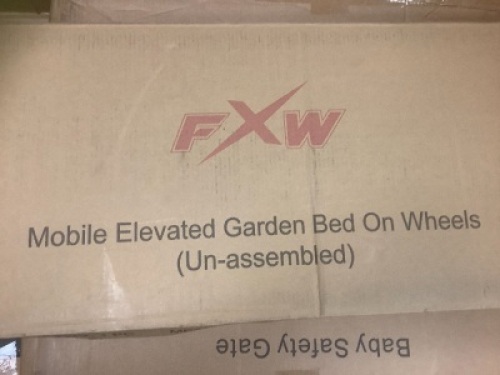 Mobile Elevated Garden Bed On Wheels, Appears New, Sold as is