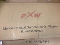 Mobile Elevated Garden Bed On Wheels, Appears New, Sold as is