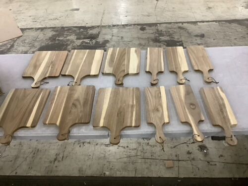 Acacia Wood Charcuterie Boards, 12 Pc
