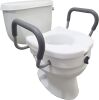 Carex E-Z Lock Raised Toilet Seat With Handles, 5"