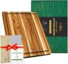 Teak Wood Cutting Board with Juice Groove, 18" x 14" x 1"